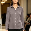 thumbnail image 5 of Karight Womens Button Down Shirts Cotton Oxford Shirt Dress Shirt Long Sleeve Work Blouses Tops with Pocket, 5 of 6