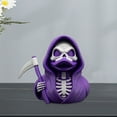 thumbnail image 5 of HUISZJ Grim Reaper Duck Figurine Collectible Horror Duck Statue Halloween Decor Home Decoration （Purple）, 5 of 10