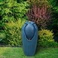 thumbnail image 3 of Teamson Home Outdoor Contemporary Vase Water Fountain with LED Lights, Blue, 3 of 7