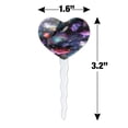 thumbnail image 4 of Space Galaxies Nebula Shooting Stars Pattern Heart Love Cupcake Picks Toppers Decoration Set of 6, 4 of 5