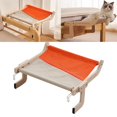 thumbnail image 1 of Percha para ventana de gato, hamaca para gato con ventana de balcón, estante resistente para colgar duradero, cama para gato para gatos de interior, , naranja gris Salvador Percha para ventana de gato, 1 of 10