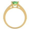 thumbnail image 4 of Solitaire with Accents Engagement Ring for Women - 2.32ct Simulated Green Diamond in 14K Yellow Gold Promise Ring, 4 of 6