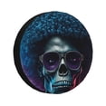 thumbnail image 1 of Fotbe Punk Style Blue Haired Skull Funda de Llanta de Repuesto con Estampado, Engrosada, Ajuste Universal para Jeep, Remolque, RV, SUV, Camión-16 inch, 1 of 6