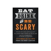 Personalized Halloween Invite - Eat Drink - 5 x 7 Flat