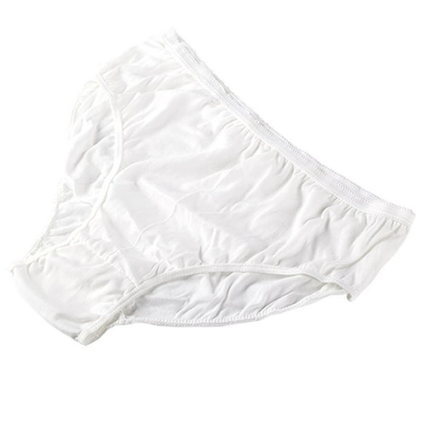 Ropa interior desechable de algodón puro STARLY para mujer, paquete de 10 unidades, blanca
