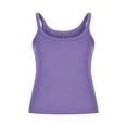 thumbnail image 3 of Fanxing Purple Womens Ribbed U Neck Tank Tops M Plus Size Shapewear Camisoles Basic Backless Sleeveless Summer Cami Shirts 2025 S-5XL, 3 of 6