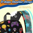 thumbnail image 5 of Game Controller Black Pattern 17" School Backpacks for Teens,Waterproof Oxford Fabric,S-Shape Padded Straps for School,Travel,Hiking,Camping, 5 of 6