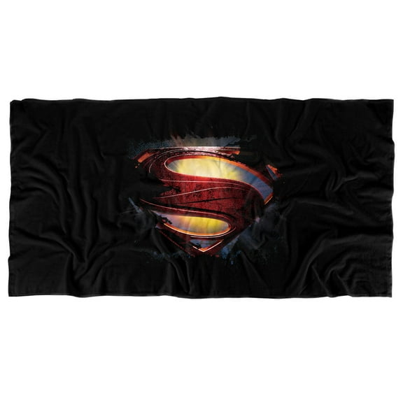 Superman Man of Steel Grungy Shield Officially Licensed Beach Towel 30' X 60'