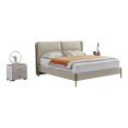thumbnail image 2 of American Eagle Furniture Metal & Genuine Leather Queen Bed in Cream, 2 of 3
