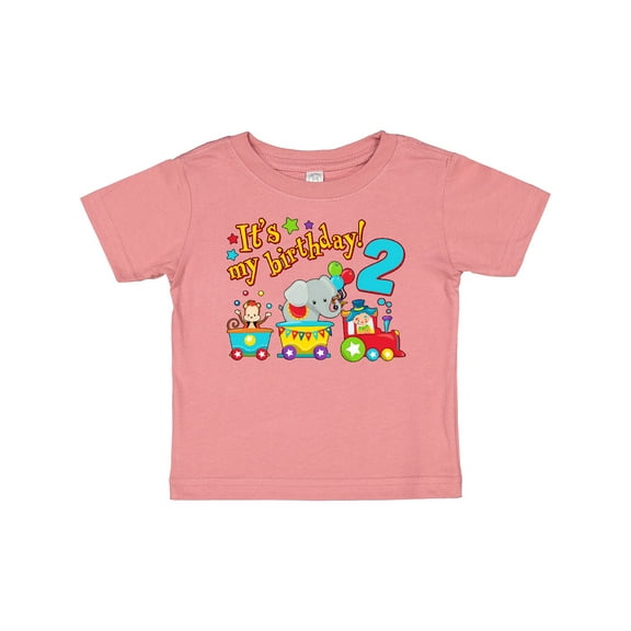 Inktastic Its My Birthday- Circus Train 2nd Birthday Boys or Girls Baby T-Shirt