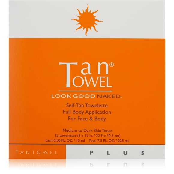 Toalla bronceada de cuerpo completo más crema, 15 unidades