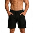thumbnail image 3 of Afuyipoi ​Men's 5-inch Inseam Wide-Leg Shorts Lightweight Breathable Training Shorts, Trendy Letter Print Athletic Shorts with Drawstring Waist Black Size L, 3 of 6