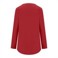 thumbnail image 5 of miqiqism Great discounts！Women Shirts Round Neck Pullover Tops Loose Tunic Blouses Solid Tees Juniors Long Sleeve Clothing Fall,Solid_Red,Medium, 5 of 5