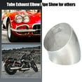 thumbnail image 6 of Unique Bargains 2pcs OD 4.49 Inch 45 Degree SS304 Stainless Steel Bend Tube Exhaust Elbow Pipe for Auto Silver Tone, 6 of 6