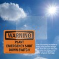 thumbnail image 6 of (2 Pack) Plant Emergency Shut Down Switch OSHA Warning Sign 24 Inch X 18 Inch Vinyl Label Decal Sticker Weather Resistant, UV Protected for Workplace, Business, and Construction Site,, 6 of 7