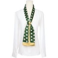 thumbnail image 2 of INSPIRE CHIC Women Fashion Printed Skinny Long Scarves, Retro Satin Silky Neckerchief Ribbon Headband Headscarf 57.1x5.9" Green Flower, 2 of 6