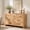 Light Burl, variant on Vintagearth 5 Drawers Dresser for Bedroom, Curved 45.6" Tall FSC-certified Wood 1.18" Thick Board Dressers & Chests of Drawers for Living Room, Hallway, Entryway, Oak