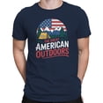 thumbnail image 2 of Smartprints Great American Outdoors Camping Men's T-shirt, Navy, S, 2 of 3