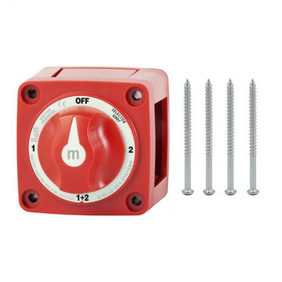 Mini Switch Cut On/ Marine Boat 12-48V 100-300A Battery Switch Isolator Disconnect Rotary, Selector 4 Position