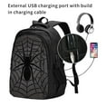 thumbnail image 2 of Balery Black Spider On Web 1 Print USB Charging Backpack for Men and Women - Water-Resistant, Anti-Theft Laptop Backpack with USB Port for Travel, Work, School, and College, 2 of 7