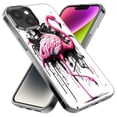 thumbnail image 2 of MUNDAZE Apple iPhone 13 Mini Shockproof Clear Hybrid Protective Phone Case Pink Flamingo Painting Graffiti Cover, 2 of 5