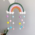 thumbnail image 3 of Gwong Decoración hogareña Pelota de arco iris tejida colgante de niños sala de colgante ornamento balcón casa decoración de pared Gwong 21049566, 3 of 7
