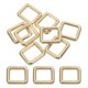 thumbnail image 1 of Anillos Rectangulares de Metal Plano Uxcell, Hebilla de Cinta Cuadrada para Correa de Cuero, DIY Dorado Claro 3/4" / 19mm, 1 of 6