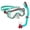 Turquoise Ruby, variant on Rapido Boutique Collection Clareza Junior 180° Panoramic View Anti-Leak Anti-Fog Kids Snorkel Mask Set Combo Kit - Silicone Mask and Dry Snorkel Set for Youth and Junior Snorkeling and Swim Gear
