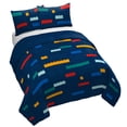 thumbnail image 2 of LEGO®, Brick Stripe, Navy, Kids, Quilt and Sham Bedding Set, Queen 86" x 86", 2 of 10
