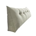 thumbnail image 1 of Triangular Headboard Bolster Pillow for Bed Backrest Support Large Positioning Cushion with Side Pocket, 1 of 5