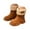 Brown, variant on Quealent Girls Boots Ankle Boot for Girls Warm Lightweight Winter Boot with Zipper Brown for Size 4