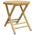 thumbnail image 1 of Mesa de patio plegable VidaXL redonda de bambú Ø45 cm para exteriores, 1 of 9