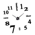 thumbnail image 1 of Reloj de pared moderno acrílico sin marco, calcomanía digital, reloj colgante DIY silencioso para pequeño negro, 1 of 9
