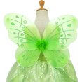 thumbnail image 3 of HAWEE Robe de Princesse Fée Tinkerbell pour Fille Déguisement Fantaisie Costume Fleur Feuille Verte Lutins Fée Cosplay Vêtements, 3 of 6