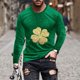 thumbnail image 1 of Blusas y camisas de manga larga y cuello redondo para hombre, camisetas casuales con estampado de moda y cuello redondo, blusas de licra de manga corta para hombre., 1 of 5