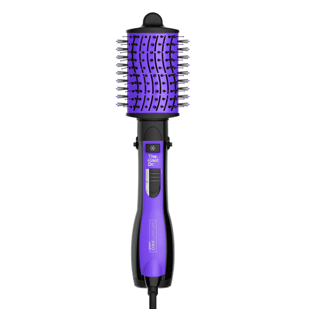 InfinitiPro by Conair The Knot Dr. Professional 14" Ceramic All-in-One Detangling Styler Hot Air Brush, Ionic, Purple