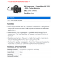 thumbnail image 2 of Air Compressor - Compatible with 1999 - 2006 Pontiac Montana 2000 2001 2002 2003 2004 2005, 2 of 2