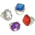 thumbnail image 2 of Lot Of 12 Jumbo Adult Vintage Hollywood Starlet Assorted Rhinestone Bling Rings, 2 of 2