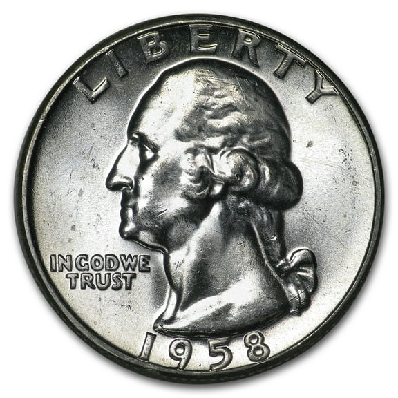1958 Washington Quarter BU