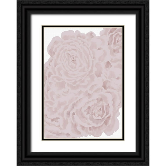 Artographie Studio 14x18 Black Ornate Wood Framed with Double Matting Museum Art Print Titled - Bed of Roses