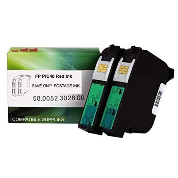 Save On Postage Ink Red Fluorescent Postage Meter Ink Cartridge Compatible with Pic40 Red Ink Francotyp Postalia Postage Meter Cartridge – Ink Cartridge for PostBase Mailing System 20/30/45/65/85