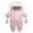 Pink, variant on Zpanxa Baby Boys Girls Rompers, Infants Pure Cotton Coverall, Baby Boys Hooded Romper, Snowsuit With Gloves And Booties Jumpsuit Outfits Outfits (6-24 Months)