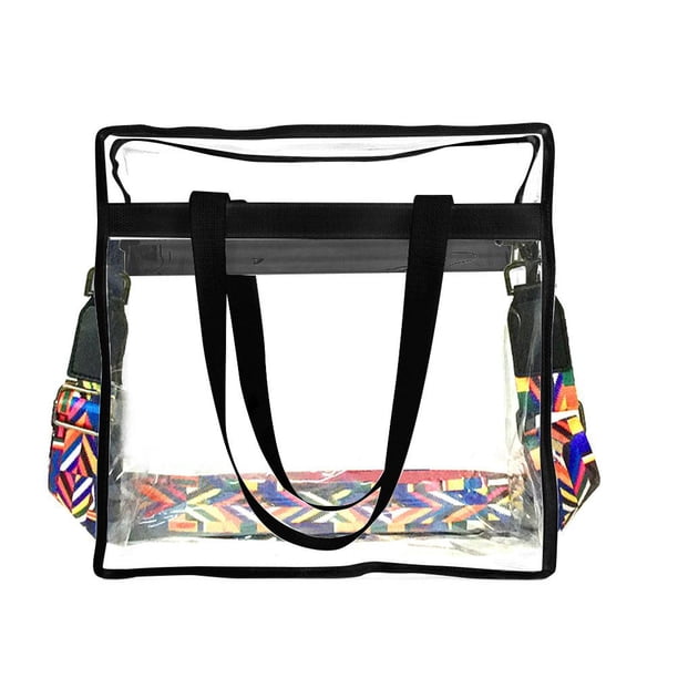 Bolsos De Hombro De Cuerpo Cruzado De Pvc Transparente Bolso De Compras Transparente Con 2 Correas De Hombro De Moda Ajustables Y Bolsillo Con Cremallera Cateissary AP008097-02
