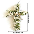 thumbnail image 3 of ZHMRFG Easter Decoration, Easter Cross Artificial Flower Hanging Door Decor,Realistic Fade-Resistant Festive Decor for Easter Front Door Stair Railing Mantel Dining Table Home Indoor Outdoor Wall, 3 of 6
