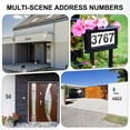thumbnail image 7 of Uxcell 1-Pack Modern Floating House Numbers for Outside, 8 Inch Stainless Steel Glossy Black Large Address Numbers [Digit 4], 7 of 7