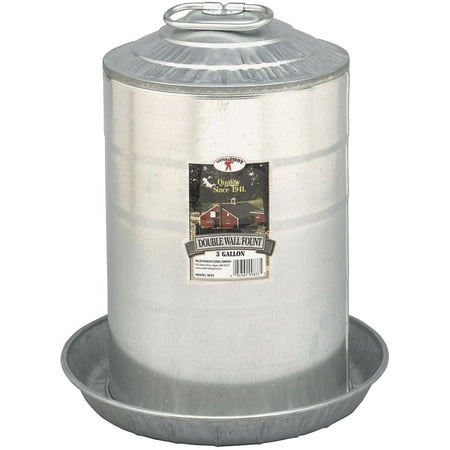 Double Fountain - Little Giant Fount Double Wall Metal 8 Gallons