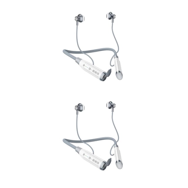 Bearachild Auricular colgante para el cuello Inalámbrico compatible con Bluetooth Estéreo Tipo-C Auricular Reproductor de música Regalo de Blanco Tipo 1 2Conjunto