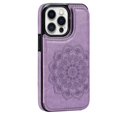 thumbnail image 1 of Funda para iPhone 12 Pro Max con tarjetero de piel sintética con estampado de flores de datura, 1 of 5