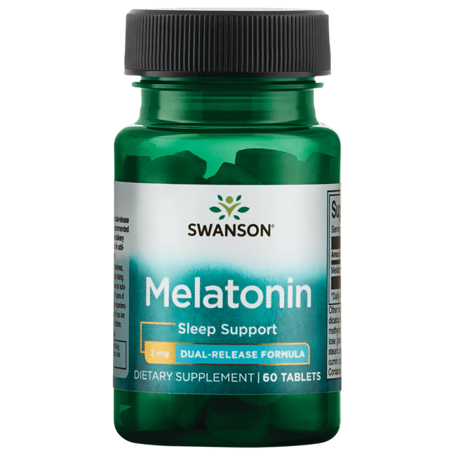 Swanson Melatonin - Dual-Release 3 mg 60 Tablets