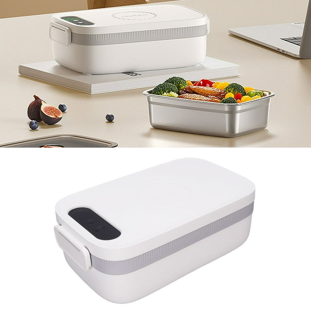 Portable Food Warmer, Insulated Heated Lunch Box 304 Stainless Steel Cordless Fast Heating for Picnic